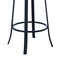 Armen Living Lola Contemporary 30" Bar Height Barstool in Matte Black Finish and Gray Faux Leather LCLLBAMBGR30 - alternate 3